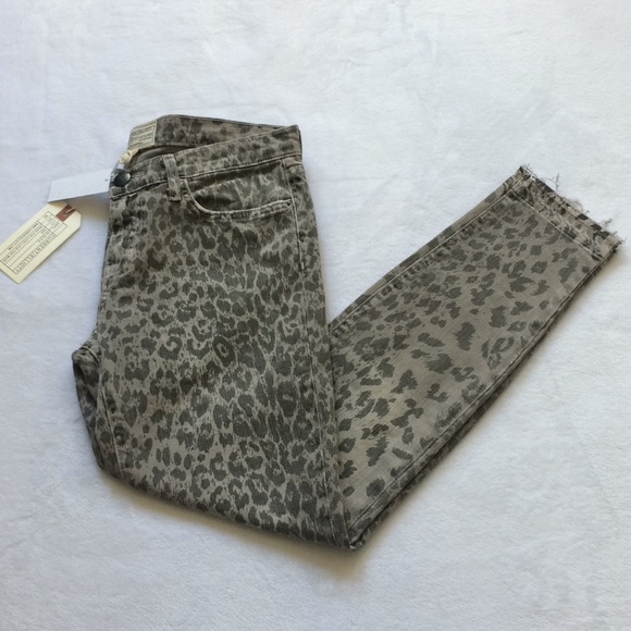 Current Elliot grey leopard skinny jeans Sz 28 - Picture 7 of 8